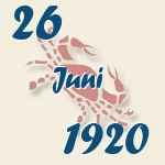 Krebs, 26. Juni 1920.  