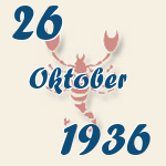 Skorpion, 26. Oktober 1936.  
