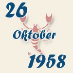 Skorpion, 26. Oktober 1958.  