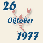 Skorpion, 26. Oktober 1977.  