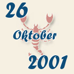 Skorpion, 26. Oktober 2001.  