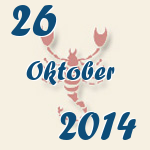 Skorpion, 26. Oktober 2014.  