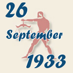 Waage, 26. September 1933.  