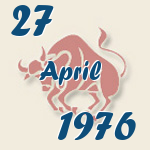 Stier, 27. April 1976.  