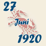 Krebs, 27. Juni 1920.  