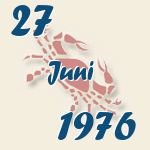 Krebs, 27. Juni 1976.  
