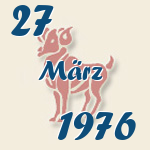 Widder, 27. März 1976.  