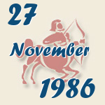 Schütze, 27. November 1986.  