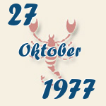 Skorpion, 27. Oktober 1977.  