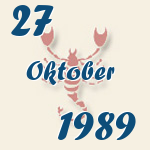 Skorpion, 27. Oktober 1989.  
