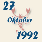Skorpion, 27. Oktober 1992.  