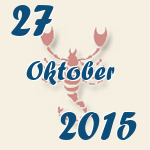 Skorpion, 27. Oktober 2015.  