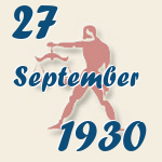 Waage, 27. September 1930.  