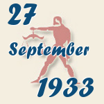 Waage, 27. September 1933.  