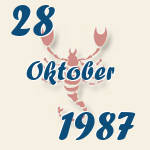 Skorpion, 28. Oktober 1987.  