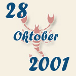 Skorpion, 28. Oktober 2001.  