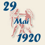 Gemini, 29. Mai 1920.  