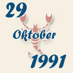 Skorpion, 29. Oktober 1991.  