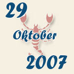 Skorpion, 29. Oktober 2007.  