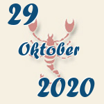 Skorpion, 29. Oktober 2020.  