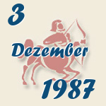 Schütze, 3. Dezember 1987.  