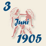 Gemini, 3. Juni 1905.  