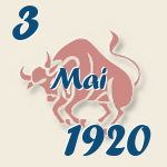 Stier, 3. Mai 1920.  
