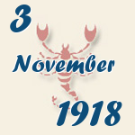 Skorpion, 3. November 1918.  