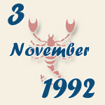 Skorpion, 3. November 1992.  