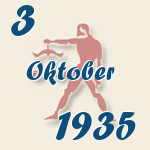 Waage, 3. Oktober 1935.  