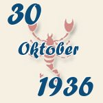 Skorpion, 30. Oktober 1936.  