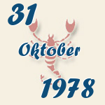Skorpion, 31. Oktober 1978.  