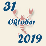 Skorpion, 31. Oktober 2019.  