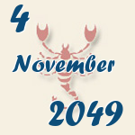Skorpion, 4. November 2049.  