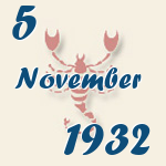 Skorpion, 5. November 1932.  