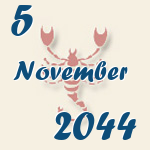 Skorpion, 5. November 2044.  