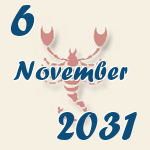 Skorpion, 6. November 2031.  