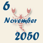 Skorpion, 6. November 2050.  