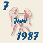 Gemini, 7. Juni 1987.  