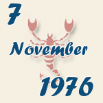 Skorpion, 7. November 1976.  