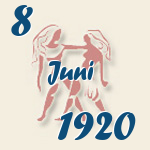 Gemini, 8. Juni 1920.  