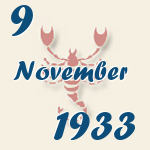 Skorpion, 9. November 1933.  