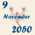 Skorpion, 9. November 2050.  